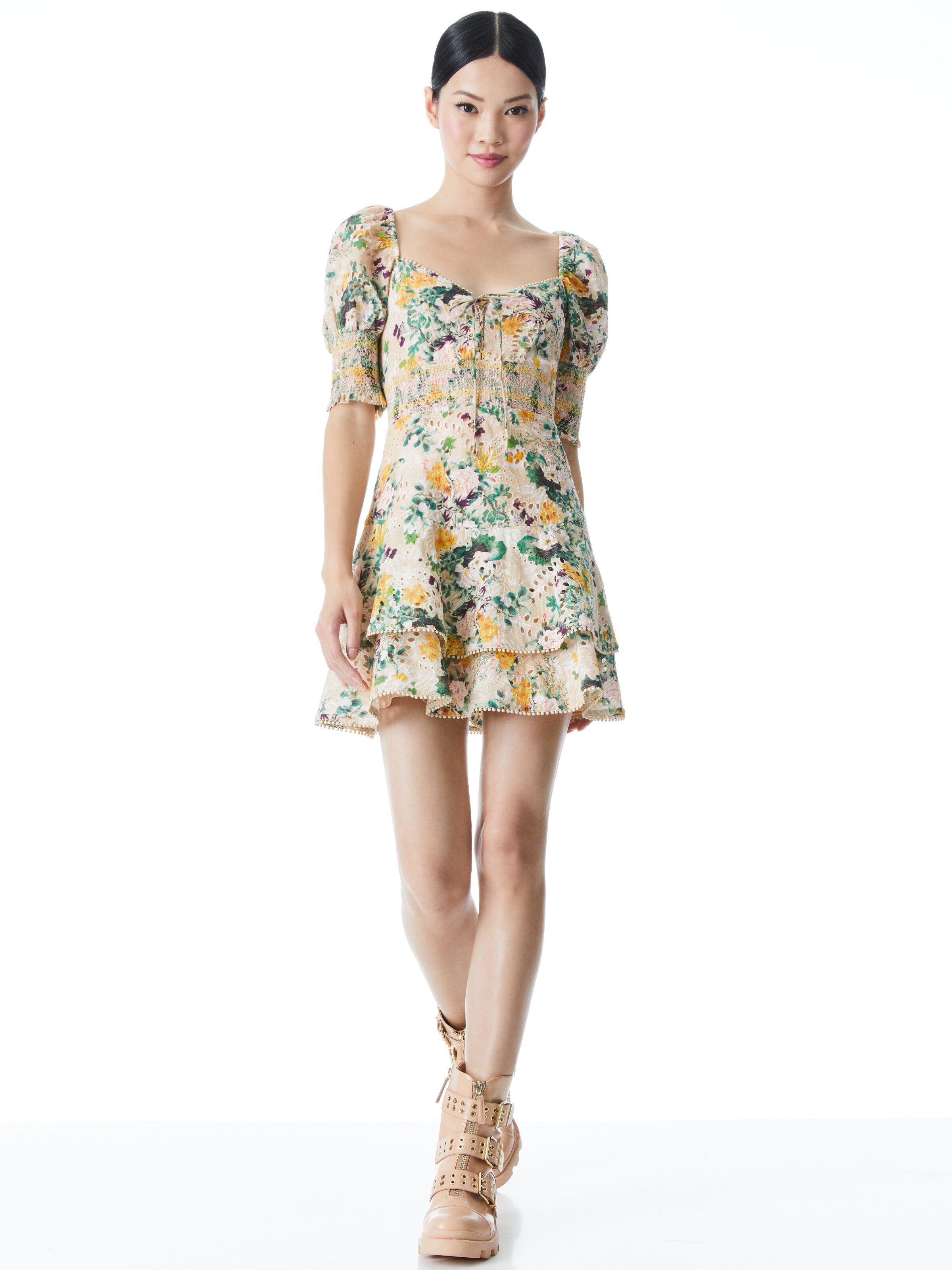CRAWFORD SWEETHEART MINI DRESS-ALICE + OLIVIA