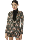 MACEY METALLIC NOTCH COLLARED BLAZER-BLACK/LIGHT GOLD-ALICE + OLIVIA