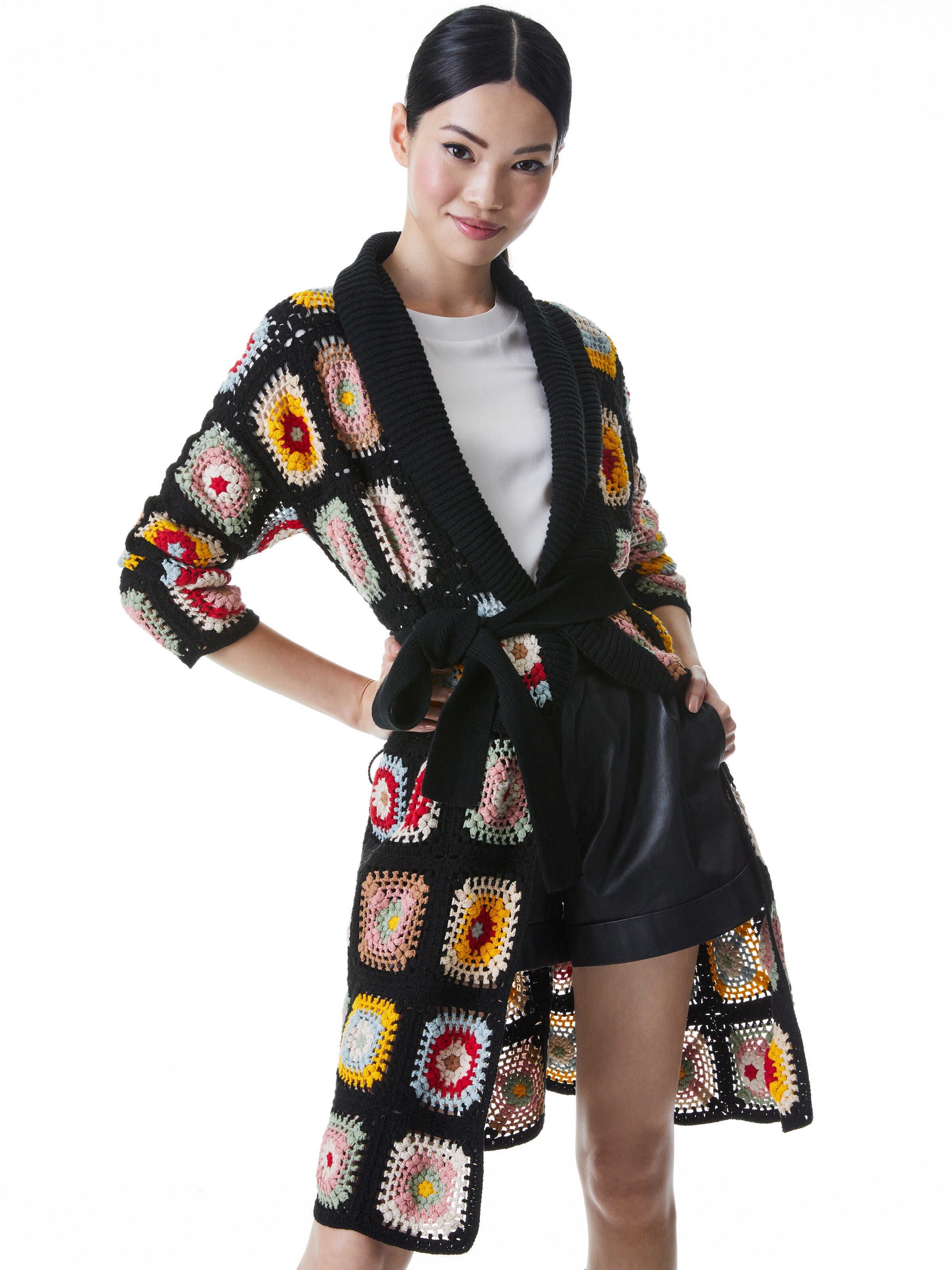 JILLIAN CROCHET ROBE CARDIGAN-ALICE + OLIVIA