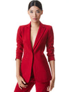 BREANN FITTED BLAZER-DEEP RUBY-ALICE + OLIVIA