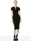 JANNA LACE UP POLO DRESS-ALICE + OLIVIA