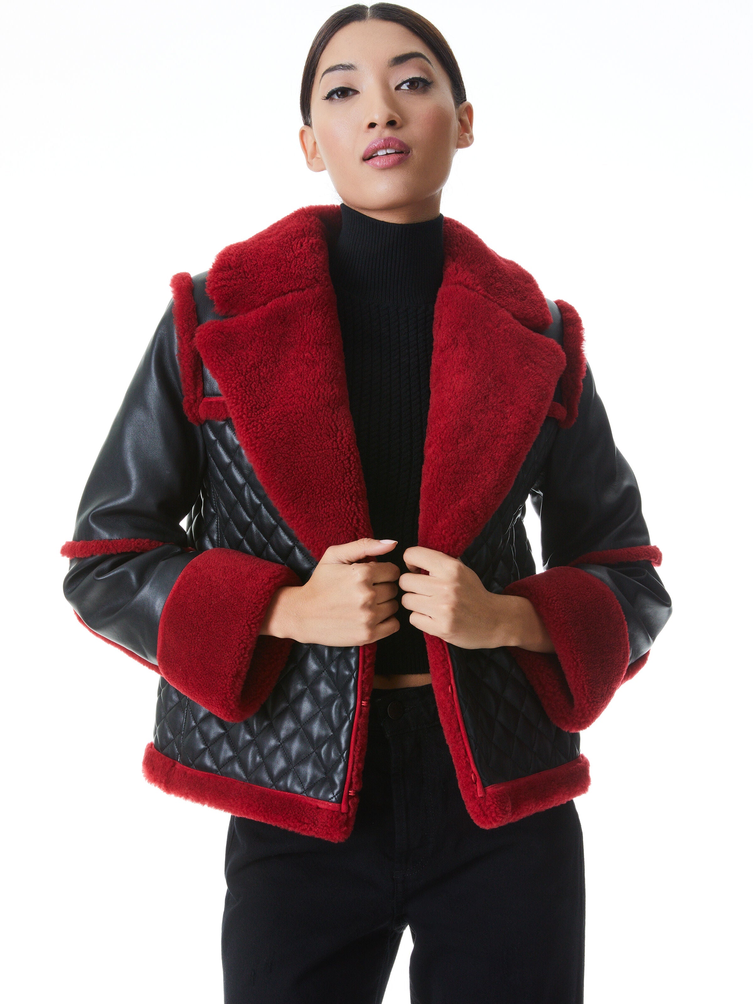 LUISANA QUILTED COMBO COAT-ALICE + OLIVIA