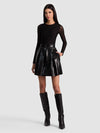 CHARA VEGAN MINI DRESS-ALICE + OLIVIA