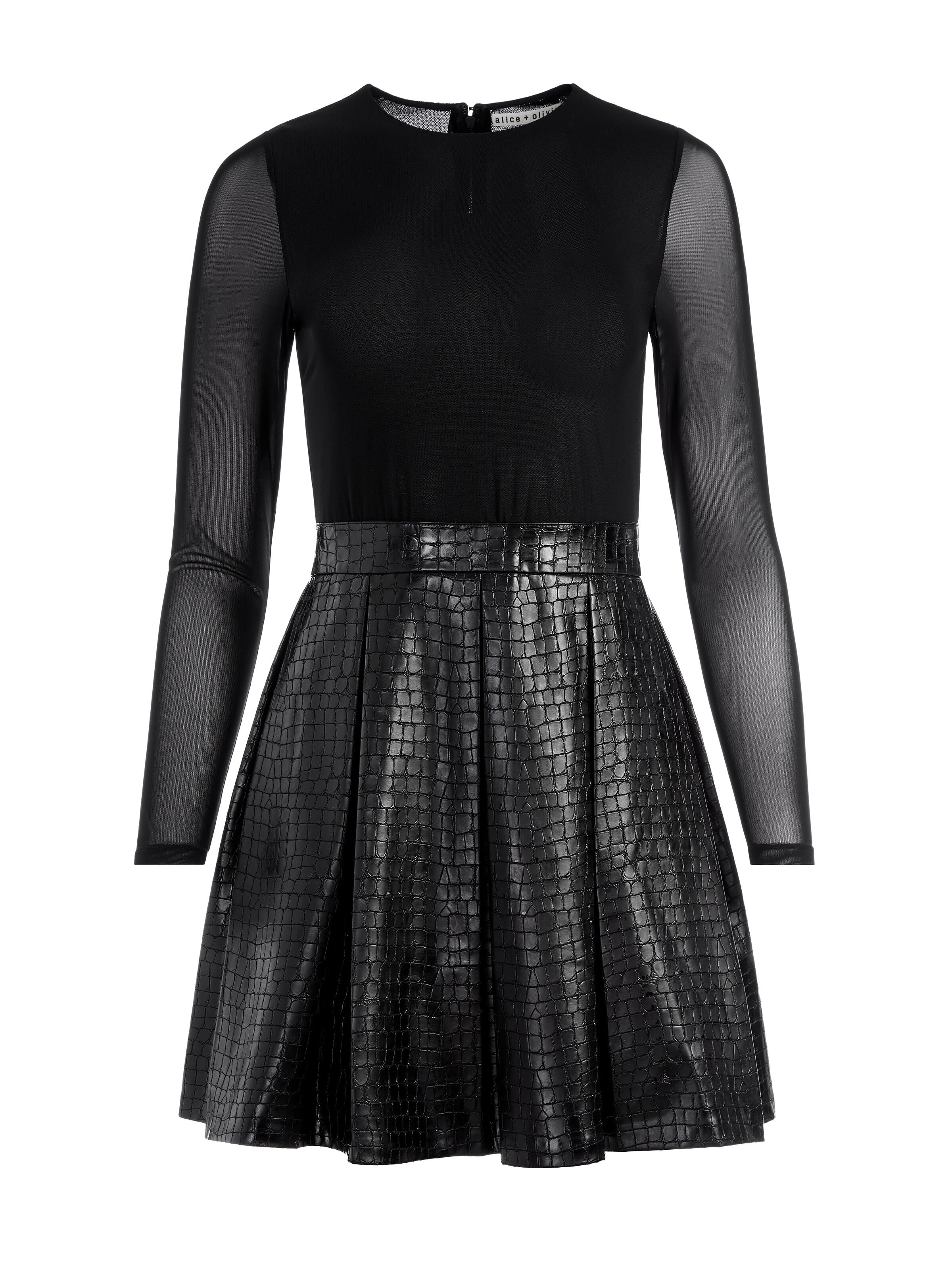 CHARA VEGAN MINI DRESS-ALICE + OLIVIA