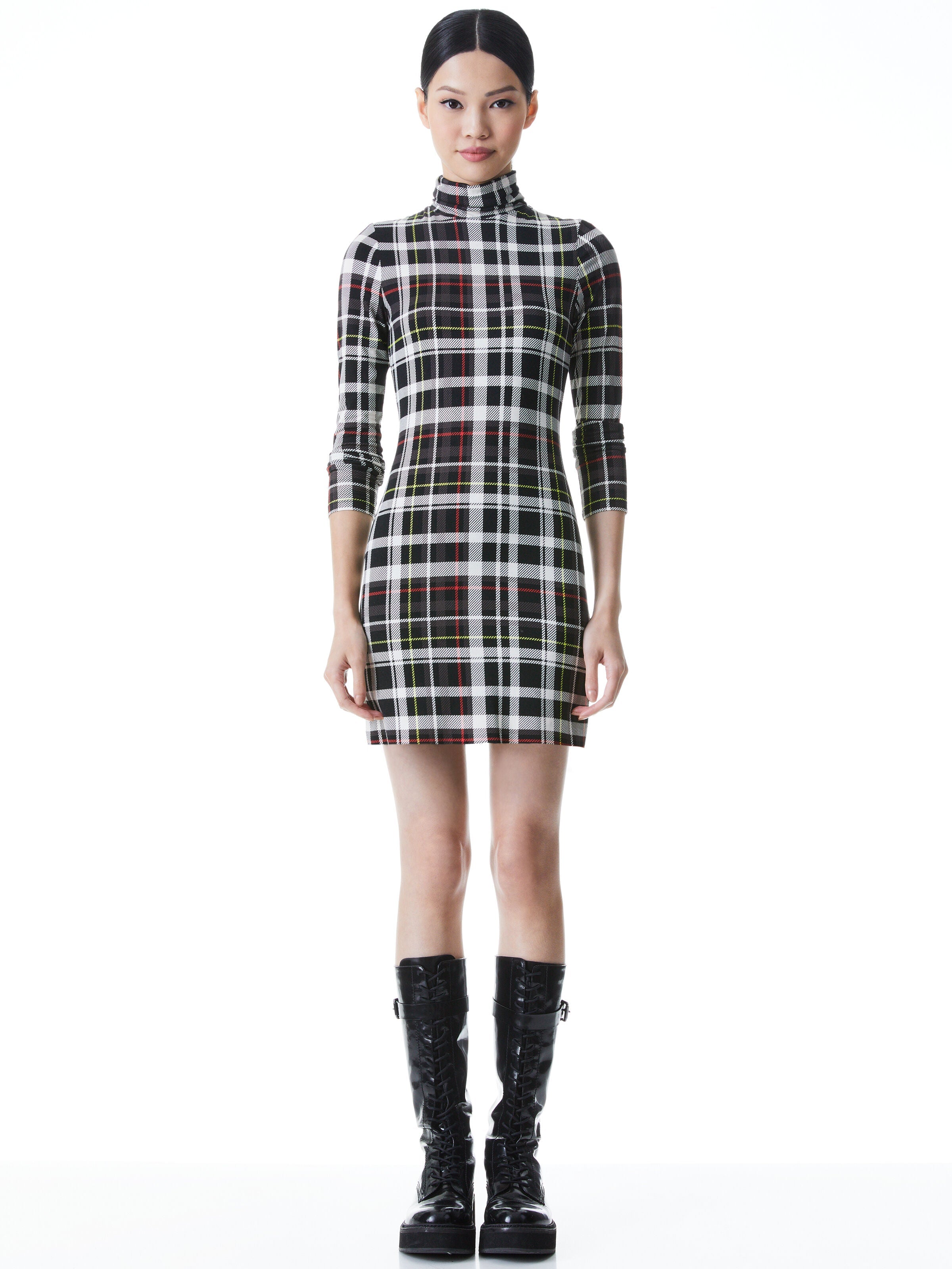 DELORA TURTLENECK MINI DRESS-ALICE + OLIVIA