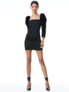 KATRICE VELVET PUFF SLEEVE MINI DRESS-ALICE + OLIVIA