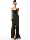 MAYER RUFFLE FRONT MAXI DRESS-ALICE + OLIVIA