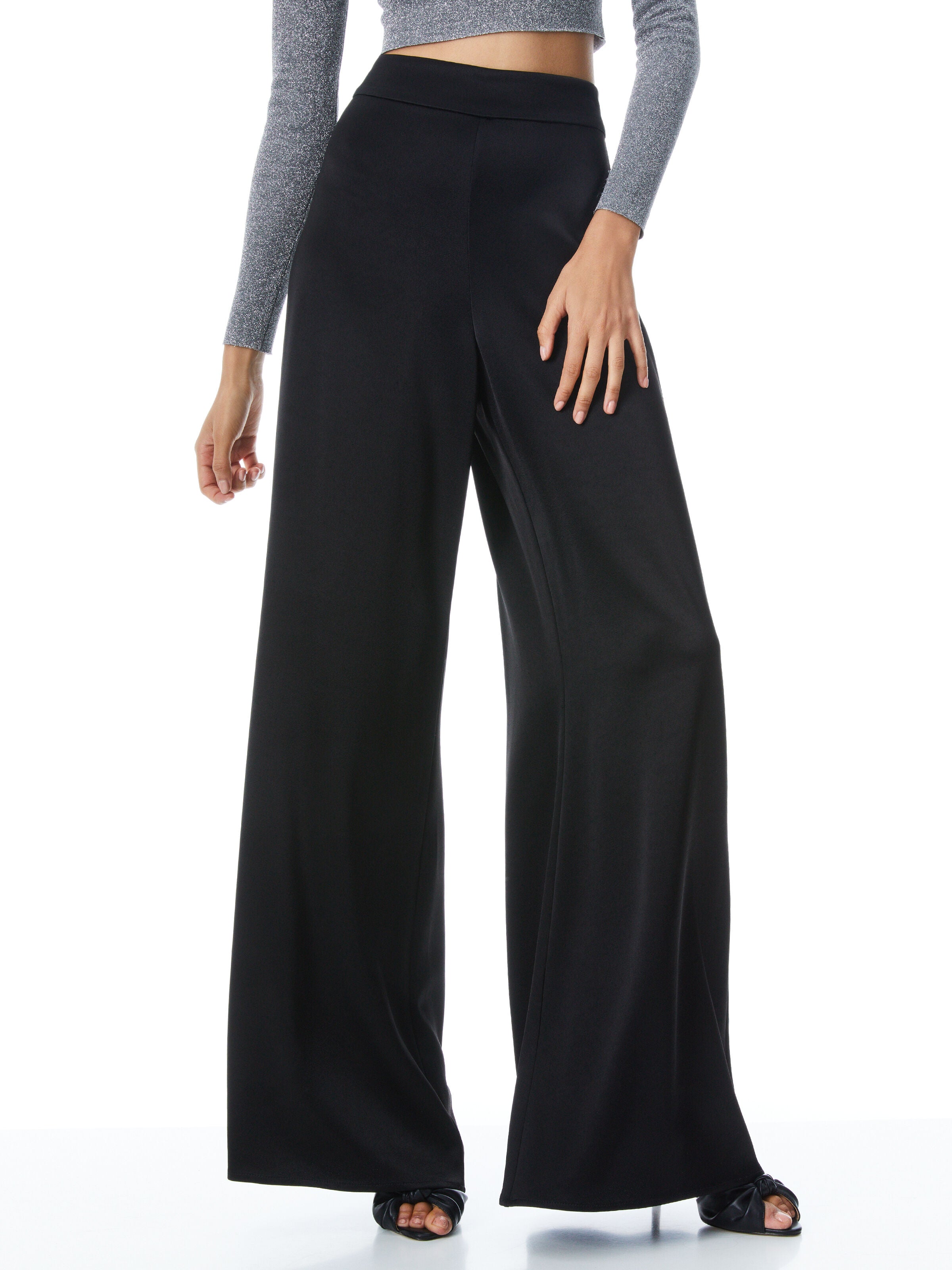 ATHENA WIDE LEG PANT-Black-ALICE + OLIVIA