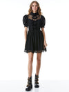 VERNITA LACE MINI DRESS-Black-ALICE + OLIVIA