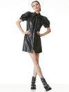 JEM VEGAN LEATHER MINI DRESS-ALICE + OLIVIA