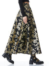 EARLA HIGH WAIST FLARE ANKLE SKIRT-BLACK/GOLD-ALICE + OLIVIA