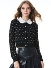 COLLINS PEARL EMBELLISHED CROCHET CARDIGAN-ALICE + OLIVIA
