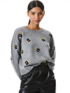 GLEESON EMBELLISHED PULLOVER-MED HEATHER GREY/MULTI-ALICE + OLIVIA
