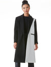 NICOLA COLORBLOCK MAXI COAT-BLACK/WHITE-ALICE + OLIVIA