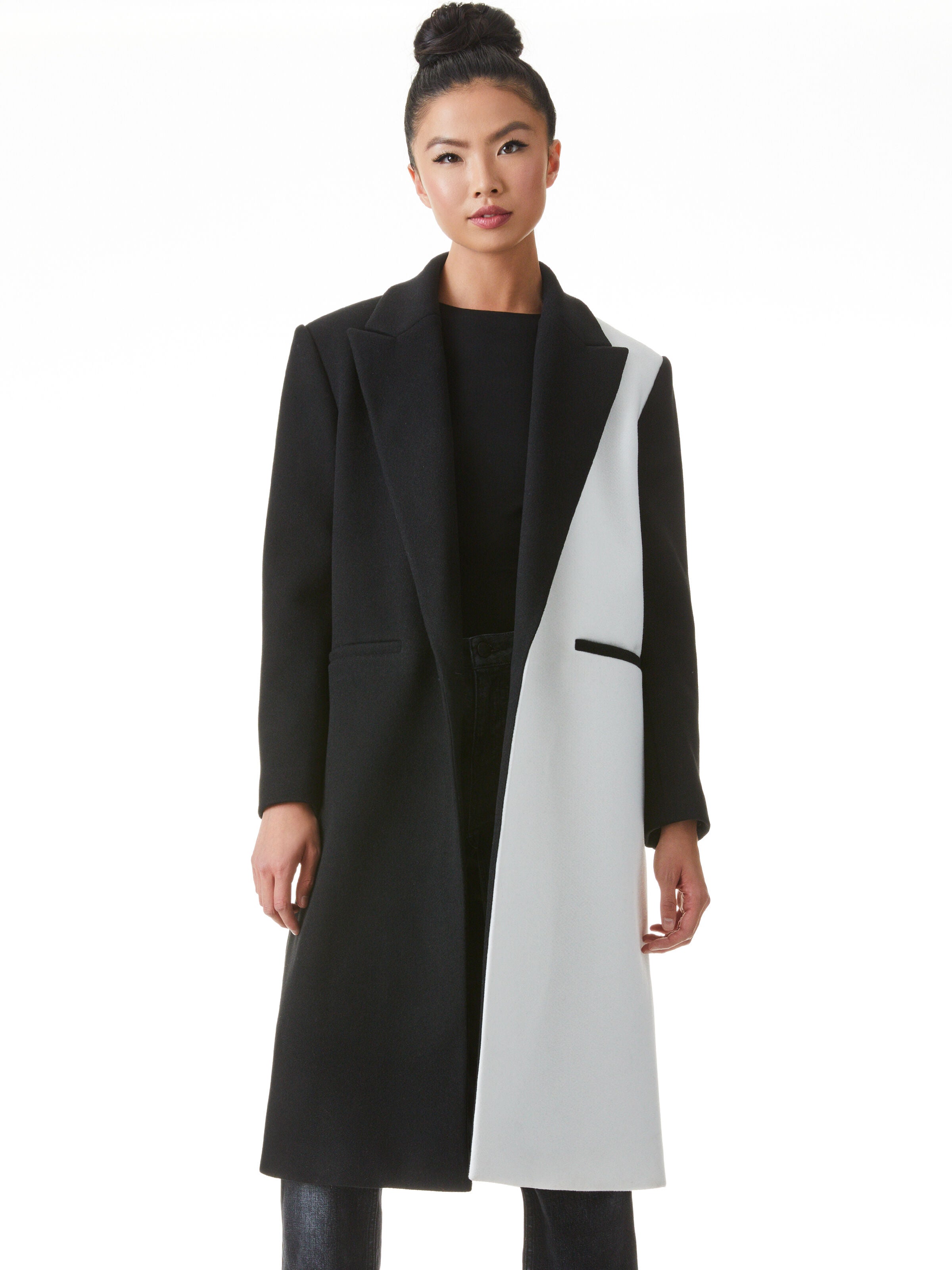 NICOLA COLORBLOCK MAXI COAT
