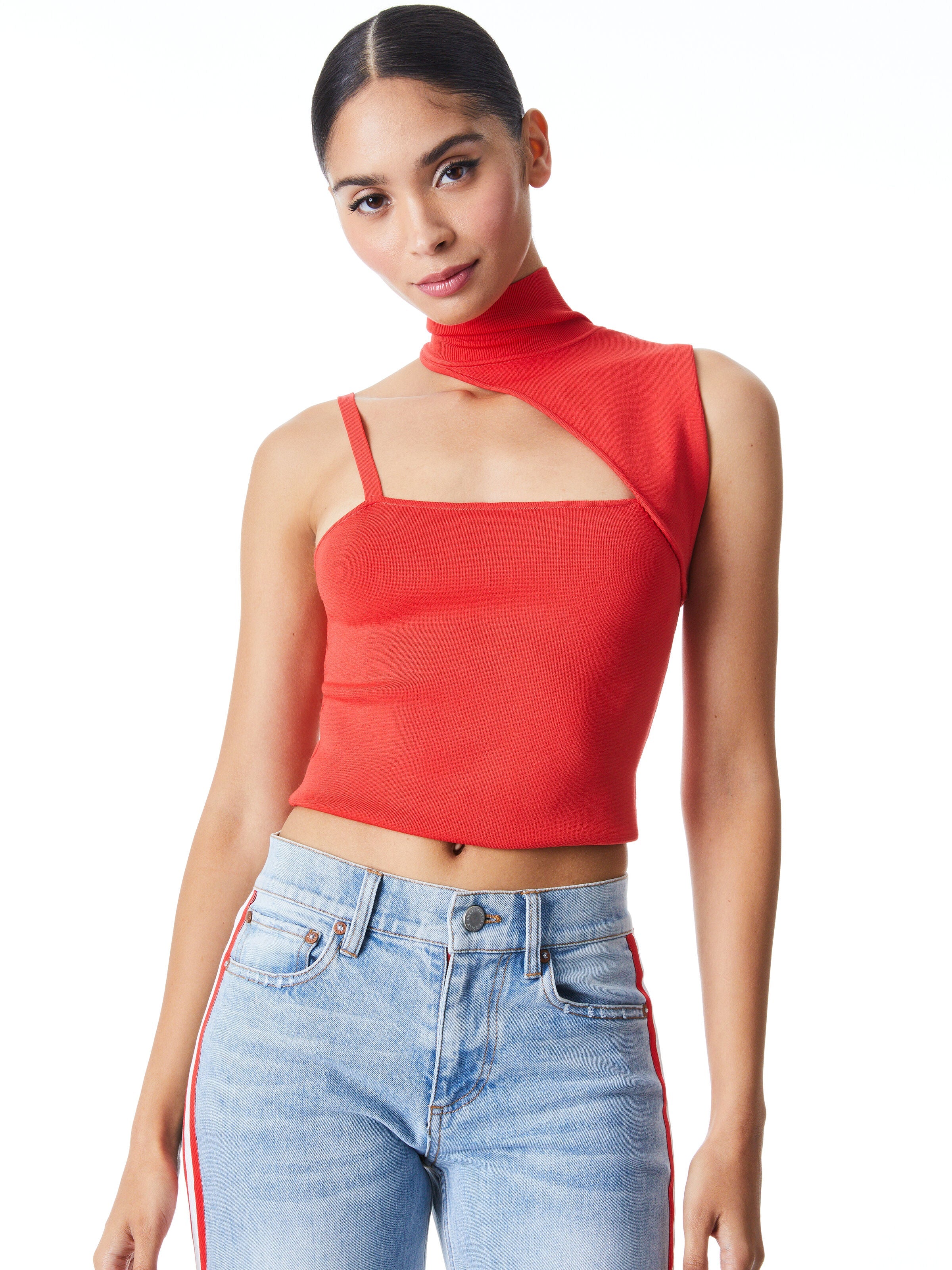 WYNN CUTOUT ASYMMETRIC TANK-ALICE + OLIVIA