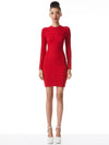 YUNA CABLE MINI DRESS-BRIGHT POPPY-ALICE + OLIVIA