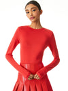 DELAINA CREW NECK CROP TOP-ALICE + OLIVIA