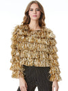 FAWN FRINGE TINSEL JACKET-GOLD-ALICE + OLIVIA