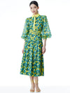 ANAYA COLLARD TIERED MIDI DRESS-ALICE + OLIVIA
