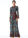 SHAWN BUTTON DOWN JUMPSUIT-SANTA MONICA MULTI/BLACK-ALICE + OLIVIA