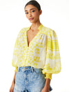 SERENA MANDARIN COLLAR BLOUSE-ALICE + OLIVIA