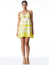 MELVINA TIE FRONT MINI DRESS-ALICE + OLIVIA