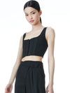 BRESLIN BONED CORSET TOP-Black-ALICE + OLIVIA