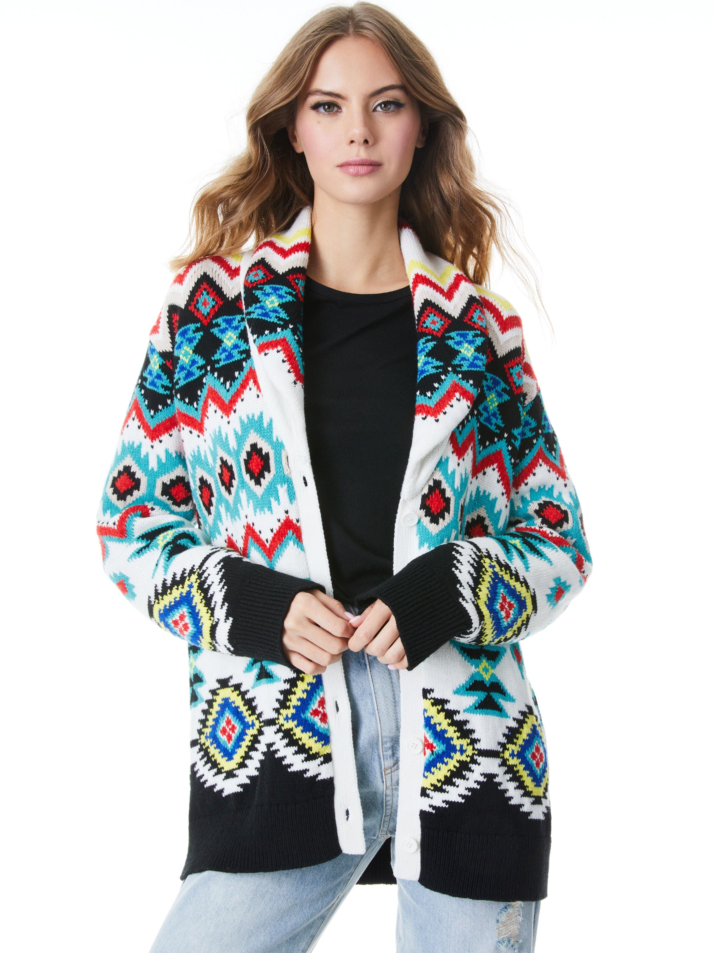 JENN FAIR ISLE CARDIGAN-ALICE + OLIVIA