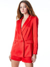 JUSTIN BUTTON FRONT BLAZER-BRIGHT POPPY-ALICE + OLIVIA