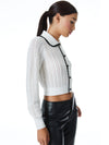 GOLDIE CROCHET TRIM CARDIGAN-ALICE + OLIVIA