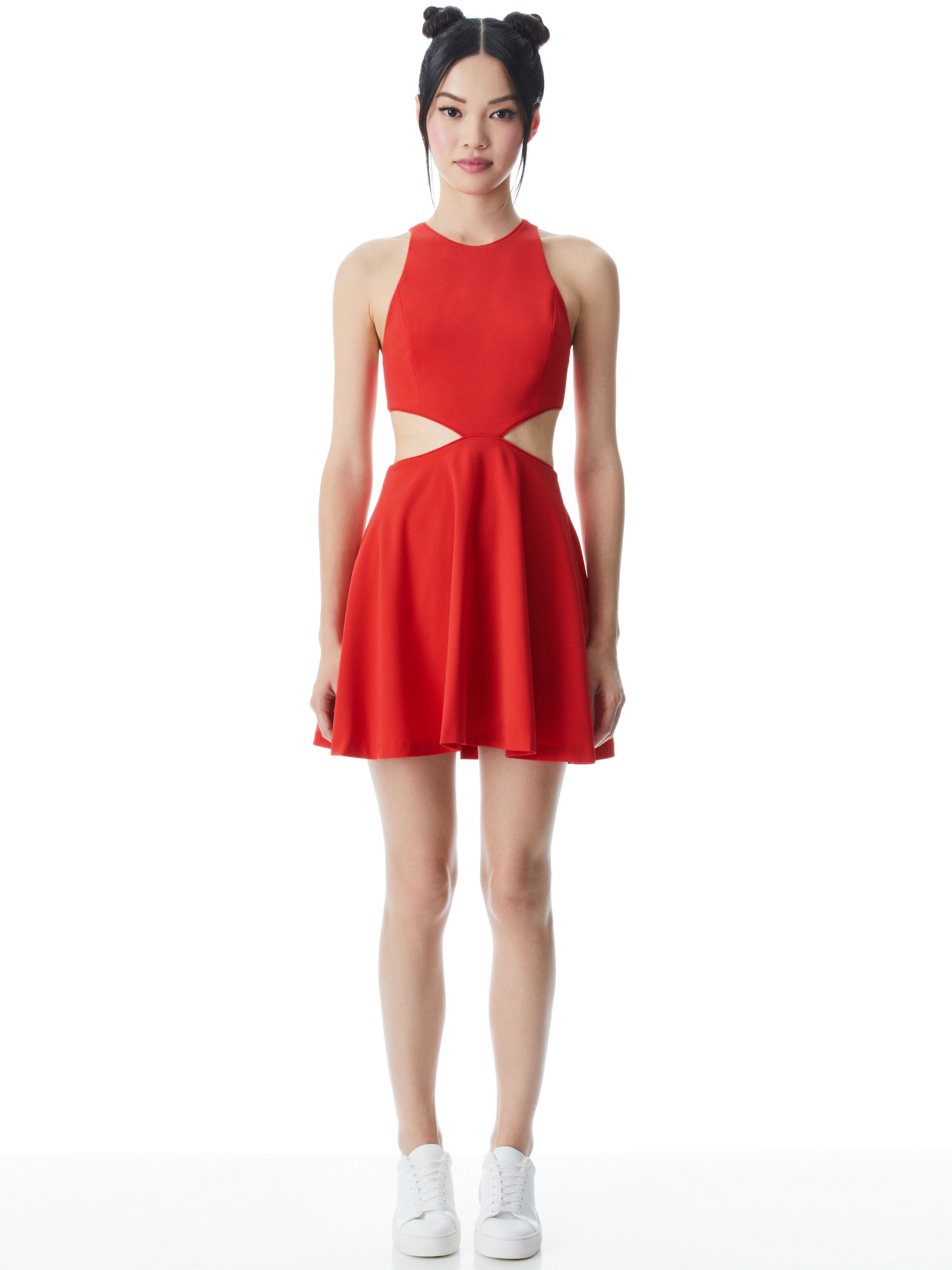 CARA CUT OUT MINI DRESS-ALICE + OLIVIA