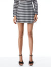 RENNA BUTTON WRAP MINI SKIRT-WHITE/BLACK-ALICE + OLIVIA