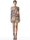 DELORA MINI DRESS-NOW AND FOREVER TANGERINE-ALICE + OLIVIA