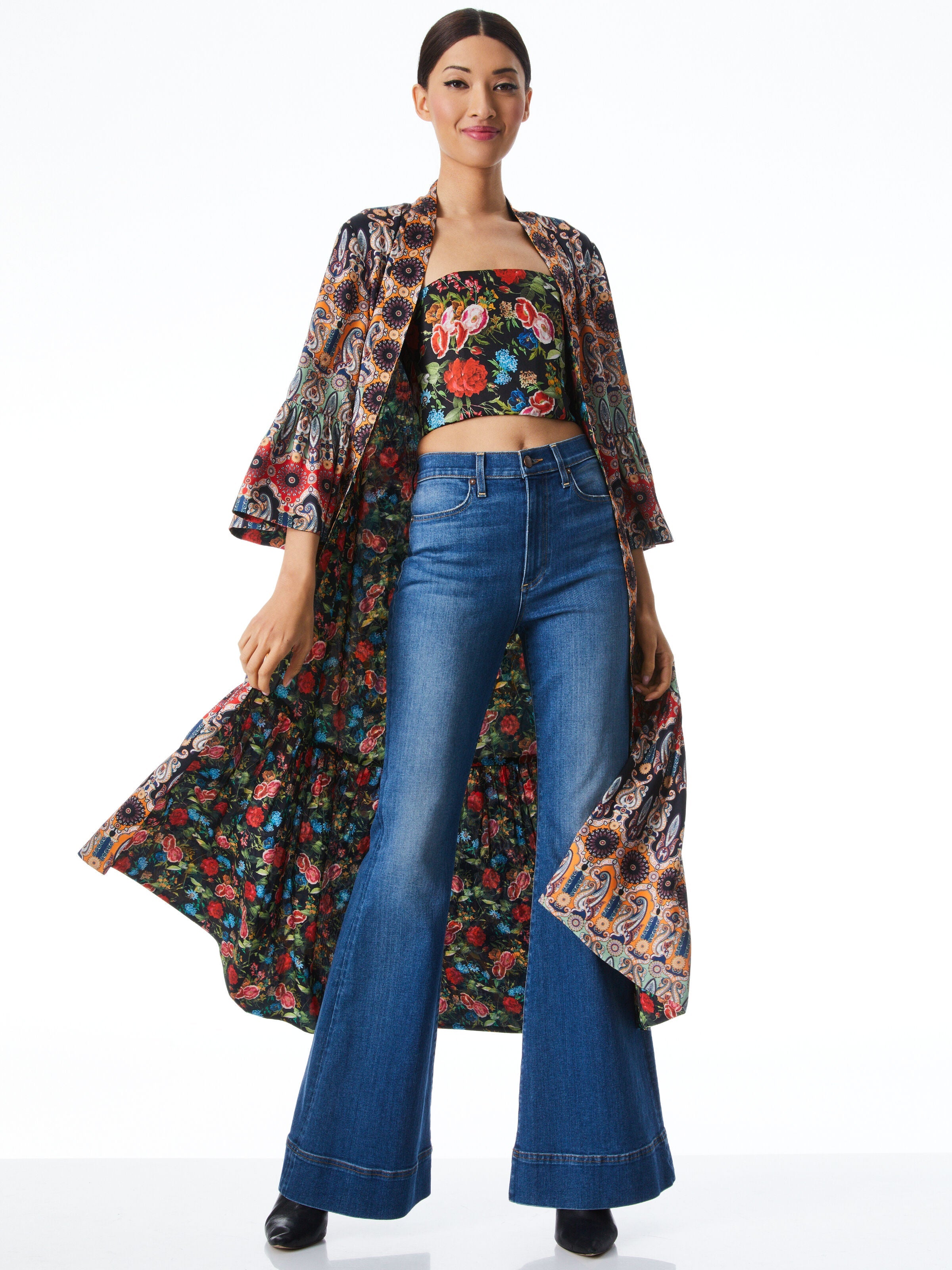 DOTTIE REVERSIBLE KIMONO-NOW AND FOREVER TANGERINE/CMBO-ALICE + OLIVIA
