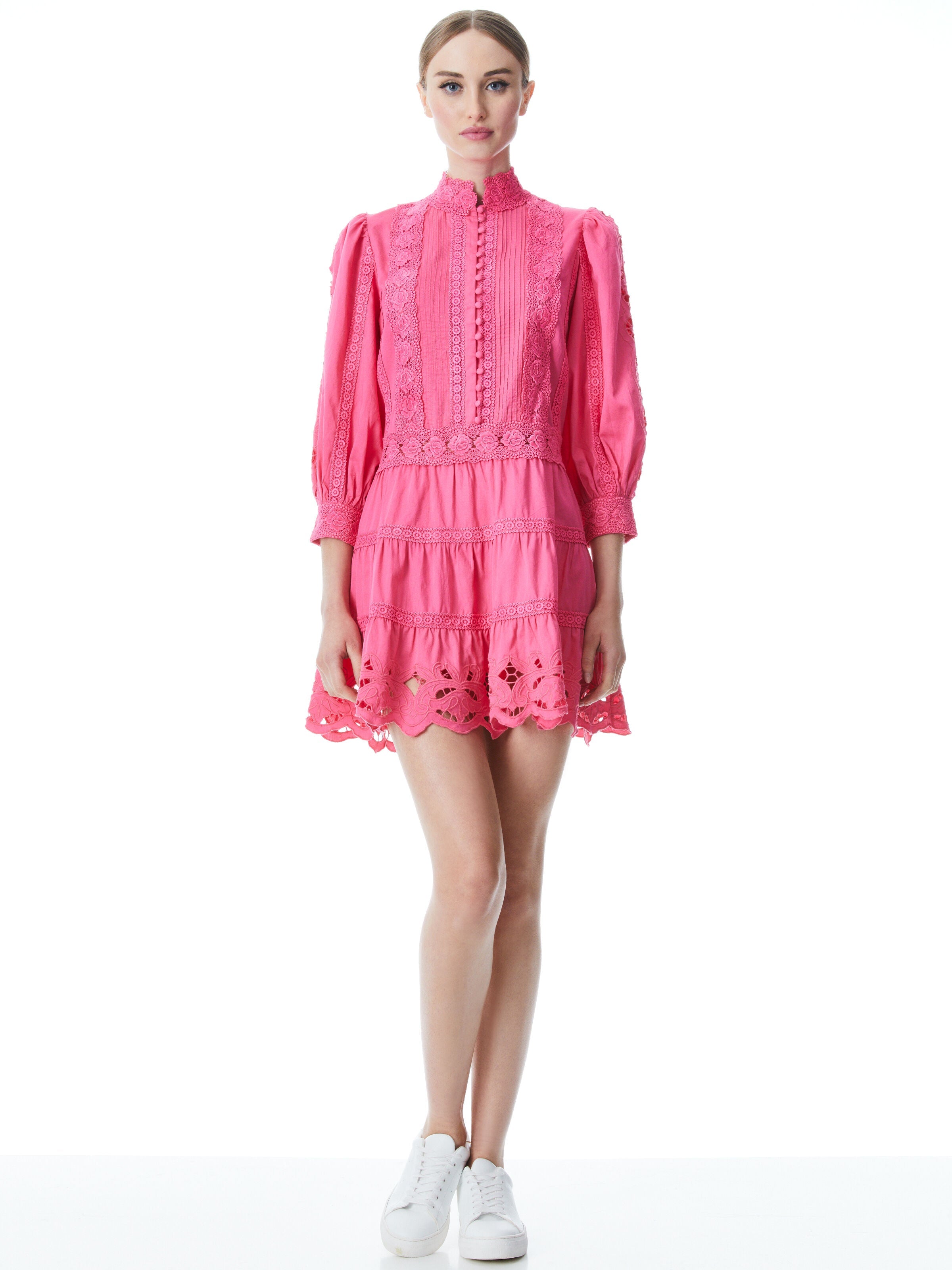 CLARK MNDRN CLR GTRD TIER DRE-ALICE + OLIVIA