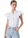 SOL SLEEVELESS COLLARED TOP-OFF WHITE-ALICE + OLIVIA