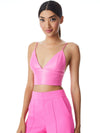 CARLI VEGAN LEATHER BRA TOP-ALICE + OLIVIA