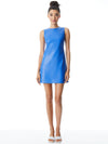 COLEY VEGAN LEATHER CREWNECK DRESS-ALICE + OLIVIA