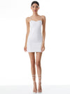 NELLE VEGAN LEATHER SWEETHEART DRESS-OFF WHITE-ALICE + OLIVIA