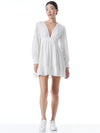 MARITA SMOCKED MINI DRESS-OFF WHITE-ALICE + OLIVIA