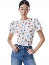 RISA PUFF SLEEVE EMBROIDERED PULLOVER-LATTE-ALICE + OLIVIA