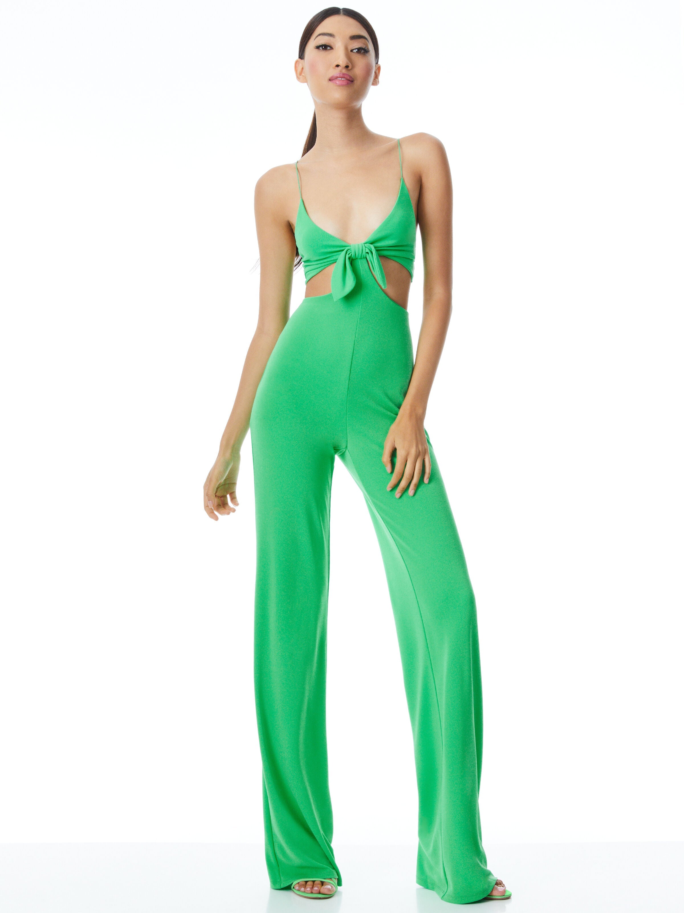 HAVANA FRONT TIE JUMPSUIT-ALICE + OLIVIA
