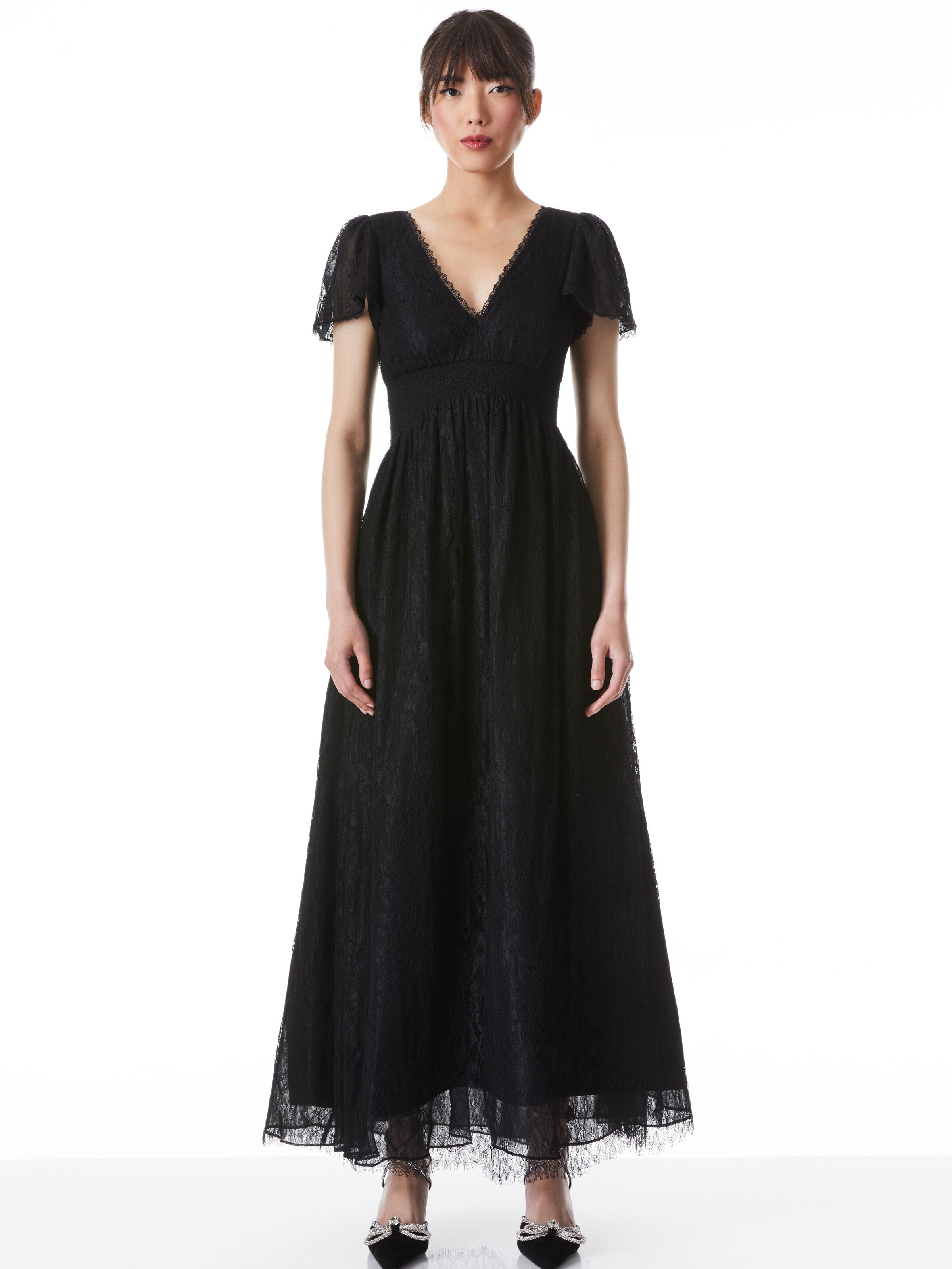 CHARLSIE SMOCKED WAIST DRESS-ALICE + OLIVIA