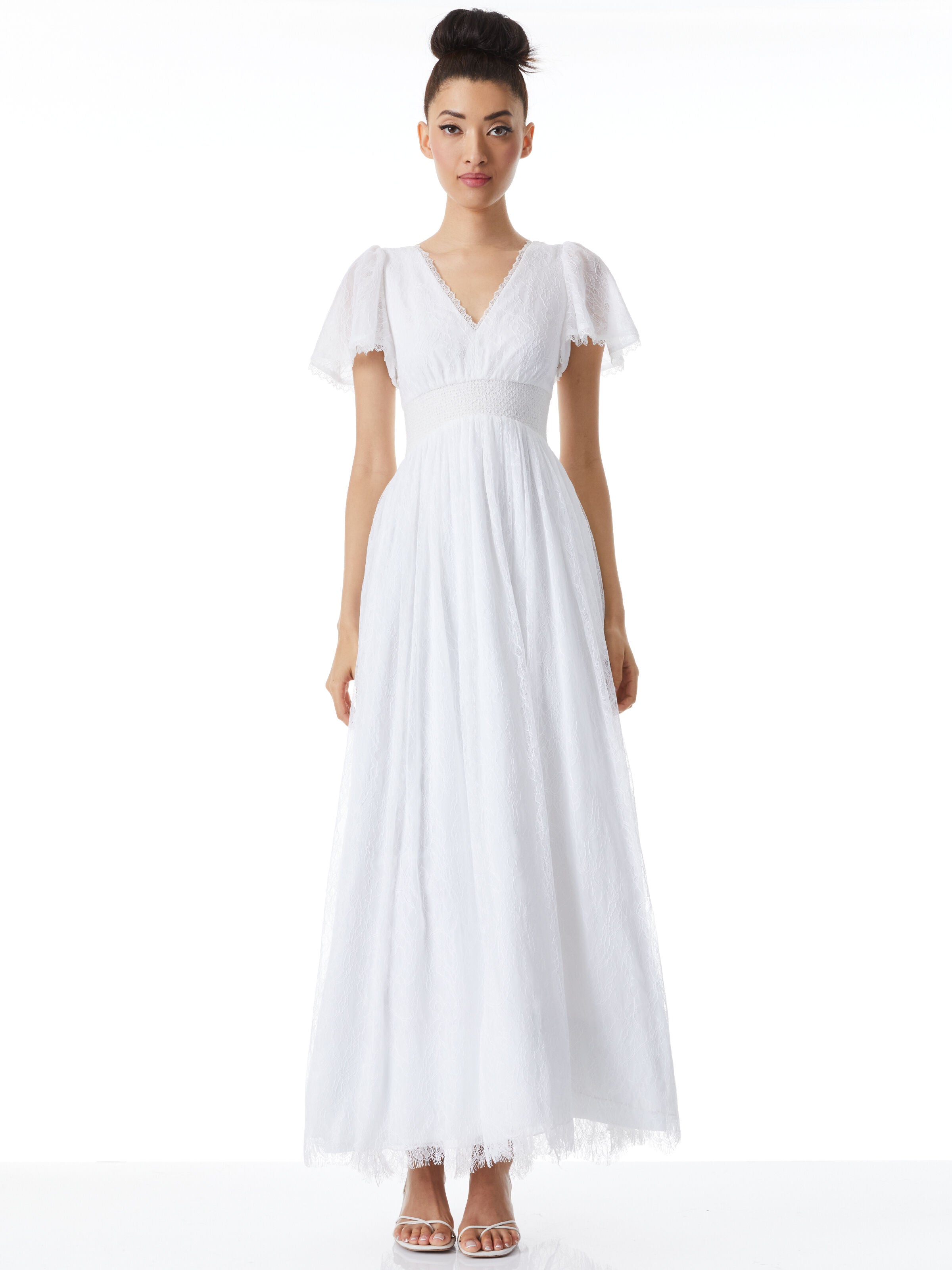 CHARLSIE SMOCKED WAIST DRESS-ALICE + OLIVIA
