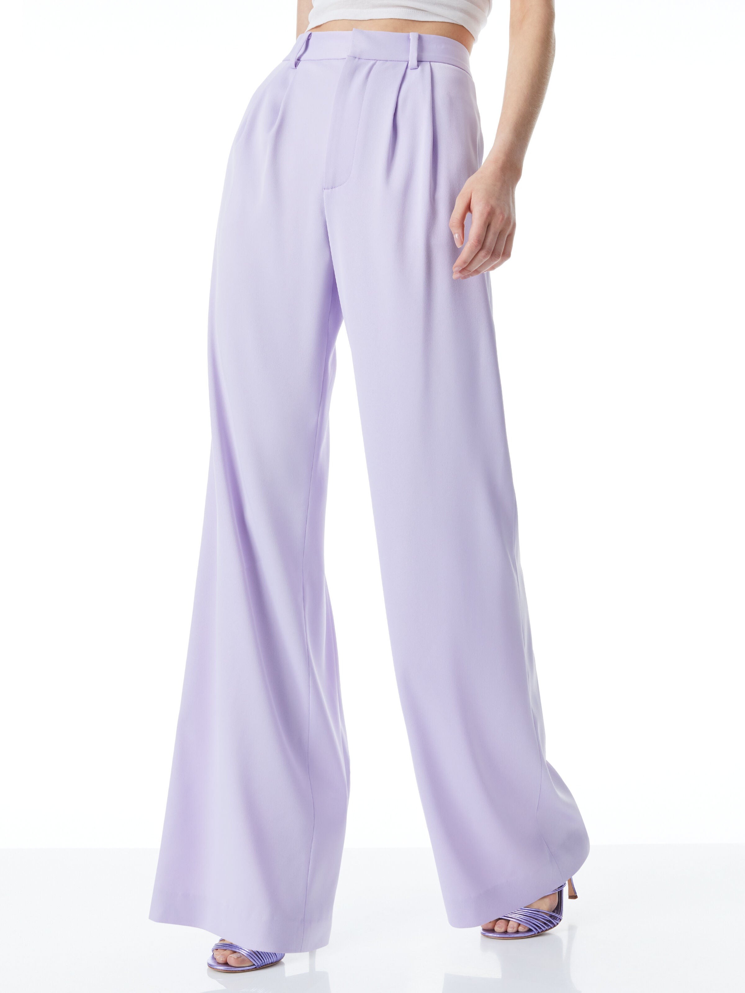 CONRY PLEATED PANTS-LAVENDER-ALICE + OLIVIA