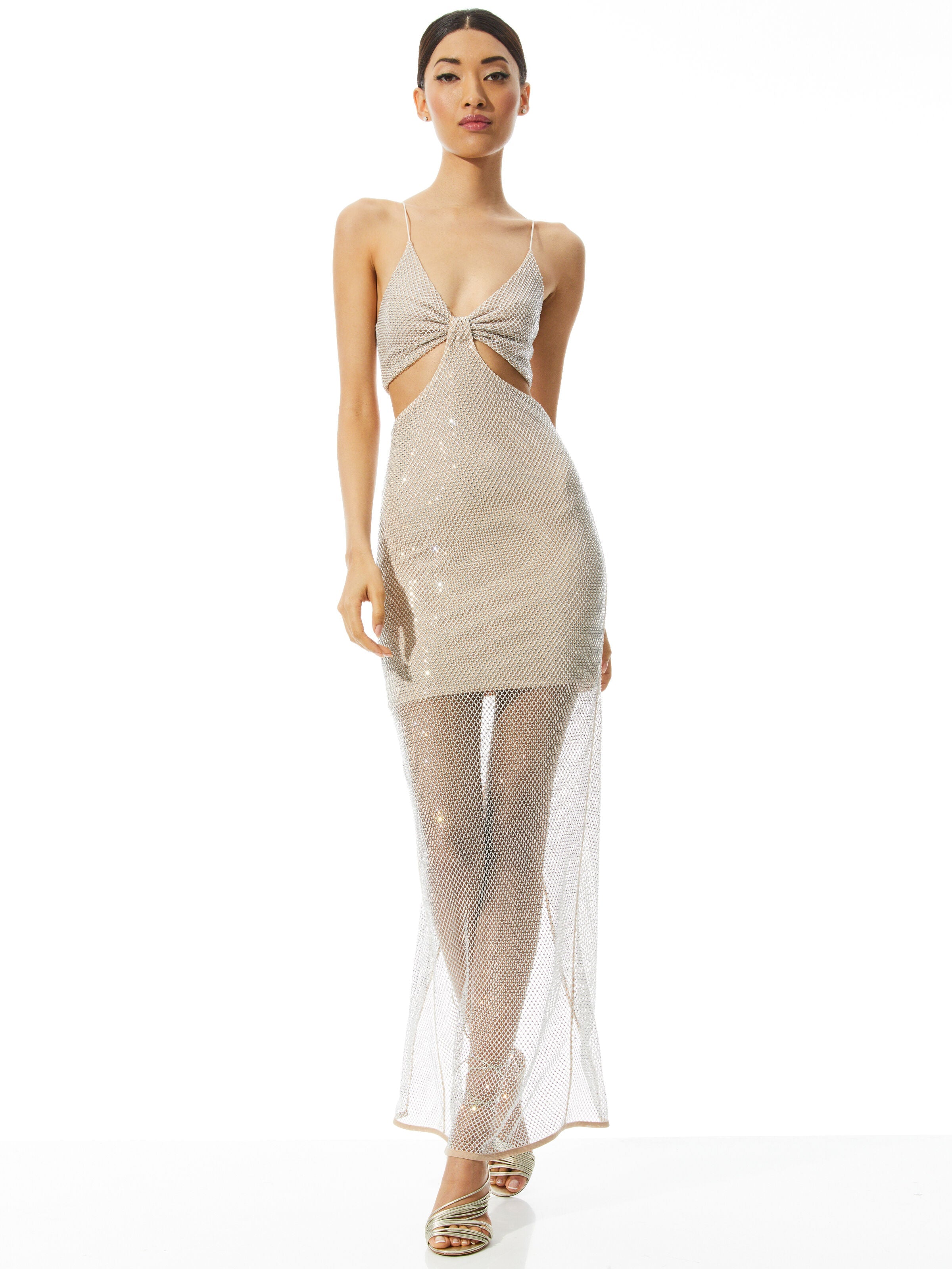 HAVANA EMBELLISHED CUT OUT DRESS-ALICE + OLIVIA