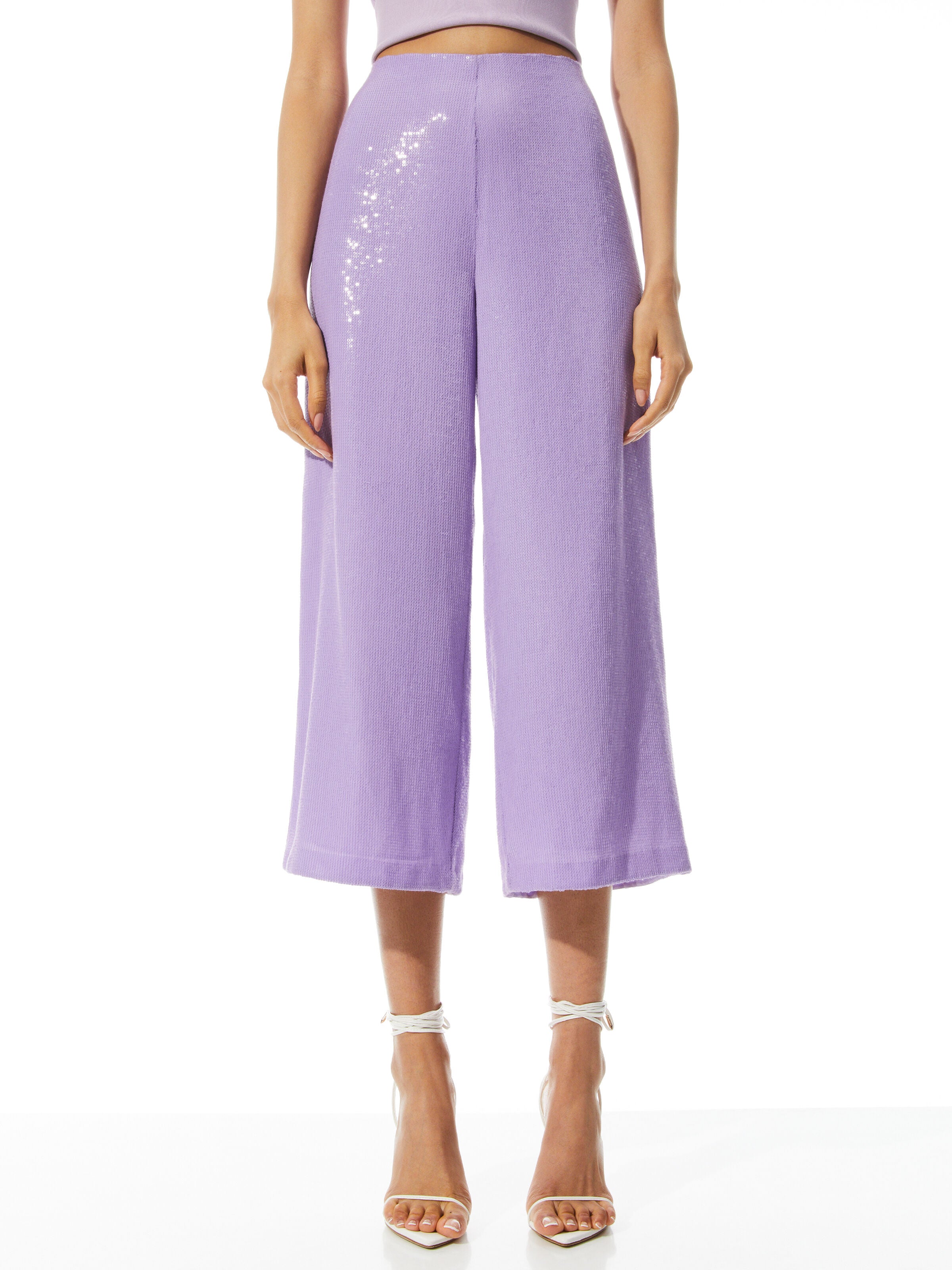 ELBA SEQUIN HIGH WAISTED ANKLE PANT