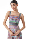 LOIS CROPPED SMOCKED TOP-ALICE + OLIVIA