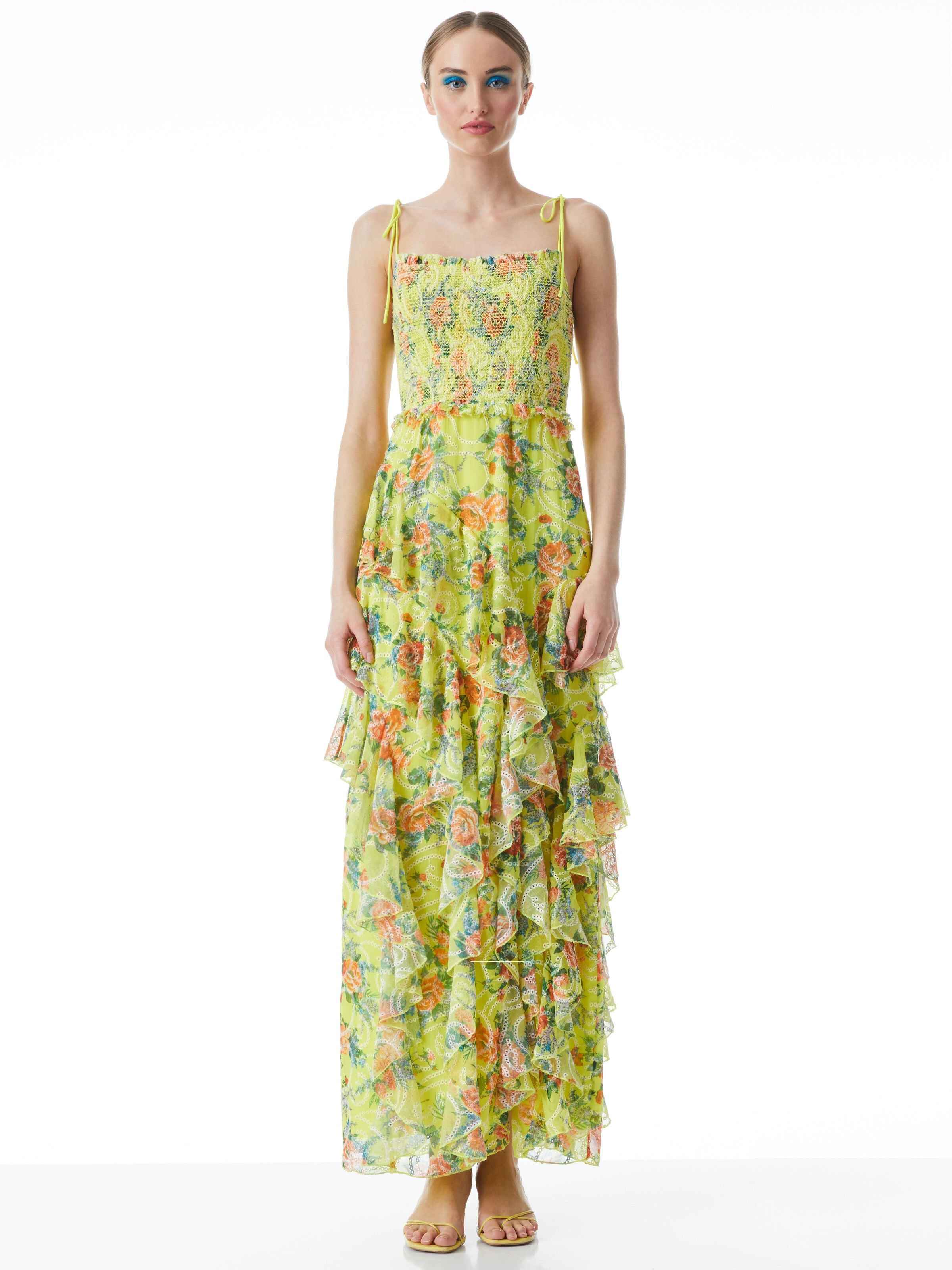JOCELYN LACE MAXI DRESS-ALICE + OLIVIA